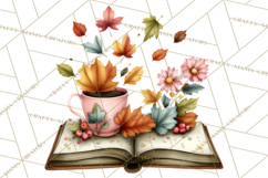 Cozy Chapters Coffee Books Nature Clipart PNG Graphics Product Image 2