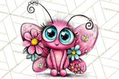 Cute Butterfly Characters Clipart, Spring Png Product Image 2