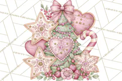Sugarplum Christmas Village PNG PNG, Pastel Christmas Homes Product Image 3