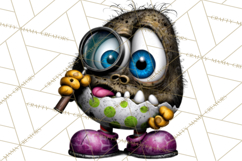 Funny Easter Monsters Clipart, Monster Easter PNG File Product Image 3