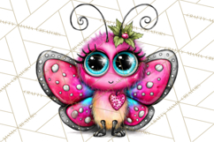 Cute Butterfly Characters Clipart, Spring Png Product Image 3
