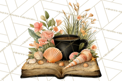 Cozy Chapters Coffee Books Nature Clipart PNG Graphics Product Image 3