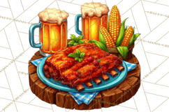 Summer BBQ Beer &amp; Grilling Clipart, Barbecue Png Files Product Image 4
