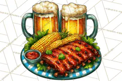 Summer BBQ Beer & Grilling Clipart, Barbecue Png Files Product Image 5