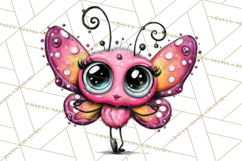 Cute Butterfly Characters Clipart, Spring Png Product Image 2