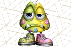 Funny Easter Monsters Clipart, Monster Easter PNG File Product Image 2