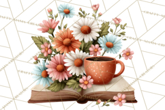 Cozy Chapters Coffee Books Nature Clipart PNG Graphics Product Image 2