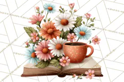 Cozy Chapters Coffee Books Nature Clipart PNG Graphics Product Image 2