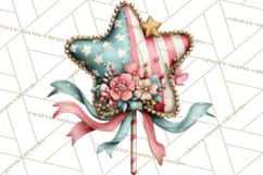 Patriotic Backyard BBQ Clipart and 4th of July Cookout Art Product Image 3