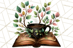 Cozy Chapters Coffee Books Nature Clipart PNG Graphics Product Image 3