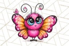 Cute Butterfly Characters Clipart, Spring Png Product Image 3