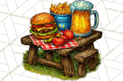 Summer BBQ Beer & Grilling Clipart, Barbecue Png Files Product Image 3