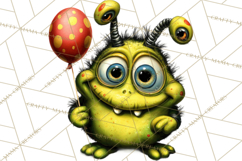 Funny Easter Monsters Clipart, Monster Easter PNG File Product Image 4