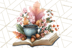 Cozy Chapters Coffee Books Nature Clipart PNG Graphics Product Image 4