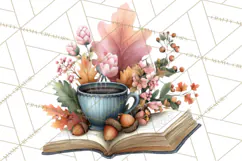 Cozy Chapters Coffee Books Nature Clipart PNG Graphics Product Image 4