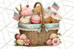 Patriotic Backyard BBQ Clipart and 4th of July Cookout Art Product Image 4