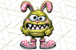 Funny Easter Monsters Clipart, Monster Easter PNG File Product Image 5