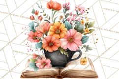 Cozy Chapters Coffee Books Nature Clipart PNG Graphics Product Image 2