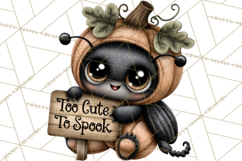 Cute Halloween Insects Clipart PNG Product Image 3