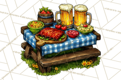 Summer BBQ Beer &amp; Grilling Clipart, Barbecue Png Files Product Image 2
