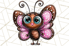 Cute Butterfly Characters Clipart, Spring Png Product Image 2