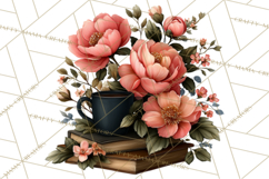 Cozy Chapters Coffee Books Nature Clipart PNG Graphics Product Image 2