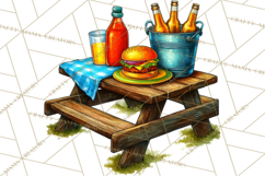 Summer BBQ Beer &amp; Grilling Clipart, Barbecue Png Files Product Image 4