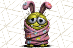 Funny Easter Monsters Clipart, Monster Easter PNG File Product Image 4