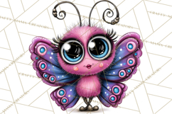 Cute Butterfly Characters Clipart, Spring Png Product Image 2