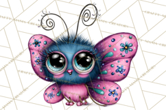 Cute Butterfly Characters Clipart, Spring Png Product Image 3