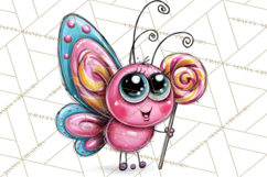 Cute Butterfly Characters Clipart, Spring Png Product Image 5