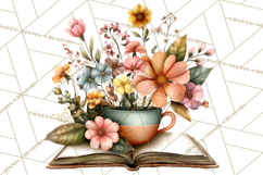 Cozy Chapters Coffee Books Nature Clipart PNG Graphics Product Image 2