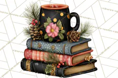 Cozy Chapters Coffee Books Nature Clipart PNG Graphics Product Image 3