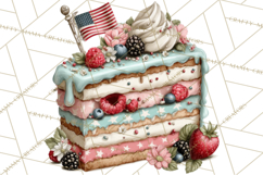 Patriotic Backyard BBQ Clipart and 4th of July Cookout Art Product Image 4