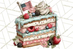 Patriotic Backyard BBQ Clipart and 4th of July Cookout Art Product Image 4