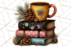 Cozy Chapters Coffee Books Nature Clipart PNG Graphics Product Image 4