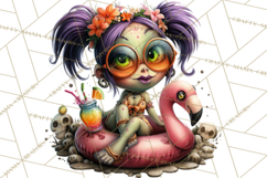 Cute Summerween Beach Monster PNG Clipart Product Image 5