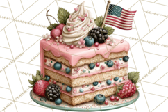 Patriotic Backyard BBQ Clipart and 4th of July Cookout Art Product Image 5