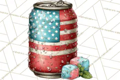 Patriotic Backyard BBQ Clipart and 4th of July Cookout Art Product Image 3
