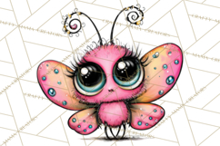 Cute Butterfly Characters Clipart, Spring Png Product Image 3