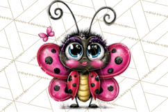 Cute Butterfly Characters Clipart, Spring Png Product Image 2