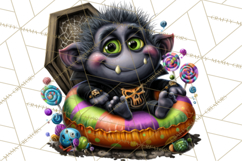 Cute Summerween Beach Monster PNG Clipart Product Image 3