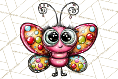 Cute Butterfly Characters Clipart, Spring Png Product Image 3