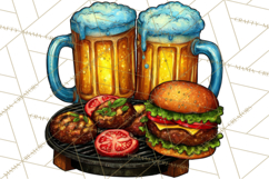 Summer BBQ Beer &amp; Grilling Clipart, Barbecue Png Files Product Image 3