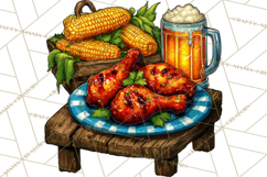 Summer BBQ Beer &amp; Grilling Clipart, Barbecue Png Files Product Image 4