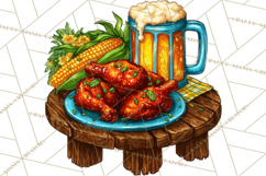 Summer BBQ Beer &amp; Grilling Clipart, Barbecue Png Files Product Image 5
