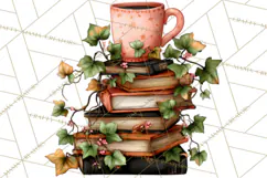 Cozy Chapters Coffee Books Nature Clipart PNG Graphics Product Image 5