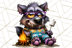 Cute Summerween Beach Monster PNG Clipart Product Image 2