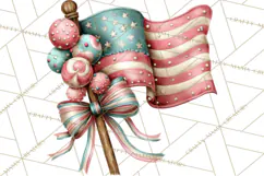 Patriotic Backyard BBQ Clipart and 4th of July Cookout Art Product Image 2