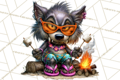 Cute Summerween Beach Monster PNG Clipart Product Image 3